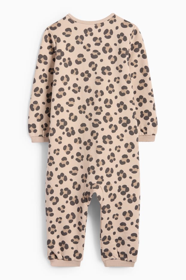 Baby Mädchen - Baby-Schlafanzug - gemustert - schwarz / beige