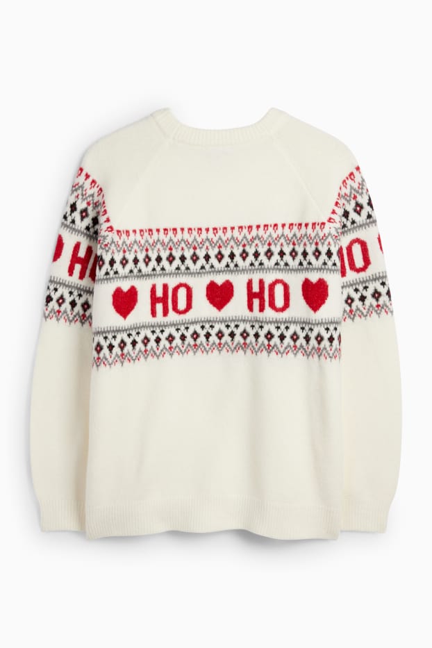 Damen - Weihnachtspullover - weiss
