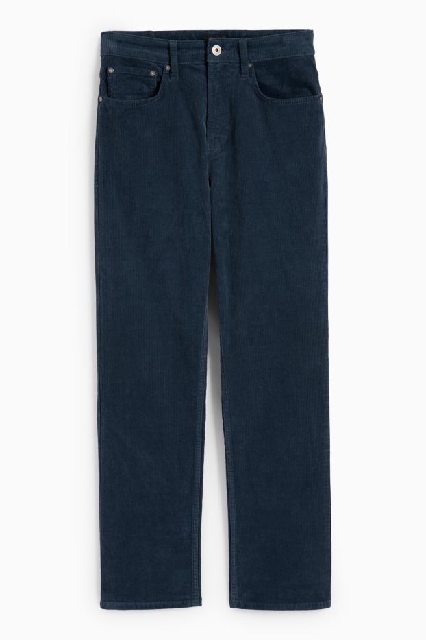 Herren - Cordhose - Regular Fit - dunkelblau