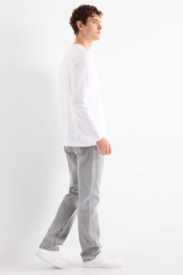 Pánské - Regular jeans - džíny - světle šedé