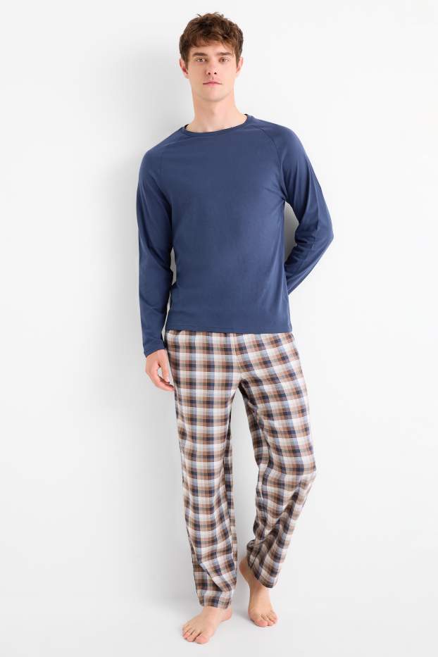Hommes - Pyjama - bleu foncé