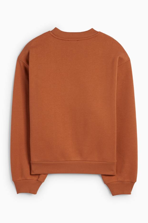 Damen - Sweatshirt - geblümt - terracotta