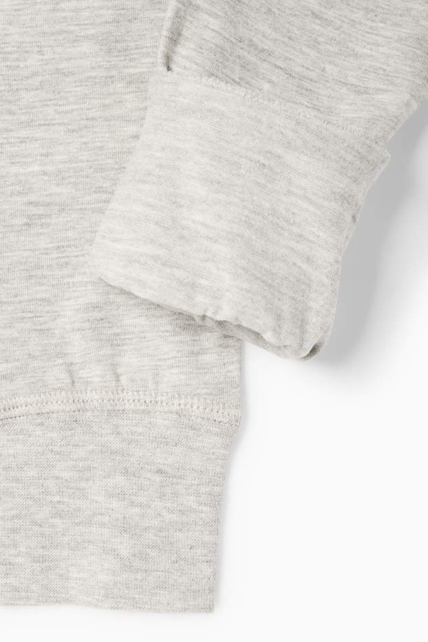 Kinder Buben - Multipack 2er - lange Thermo-Unterhose - hellgrau-melange
