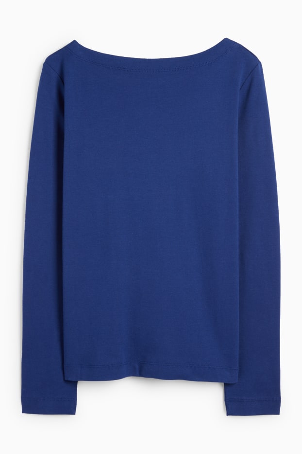 Donna - Maglia a maniche lunghe - regular fit - blu scuro