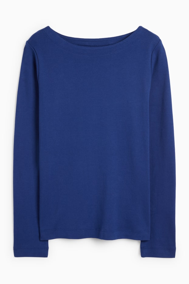 Donna - Maglia a maniche lunghe - regular fit - blu scuro