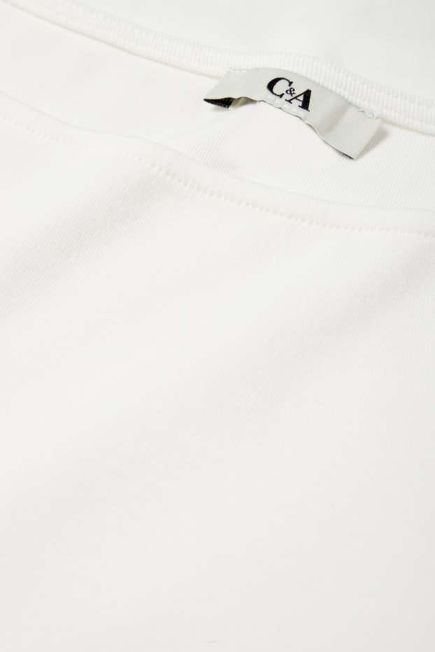 Damen - Langarmshirt - Slim Fit - weiss