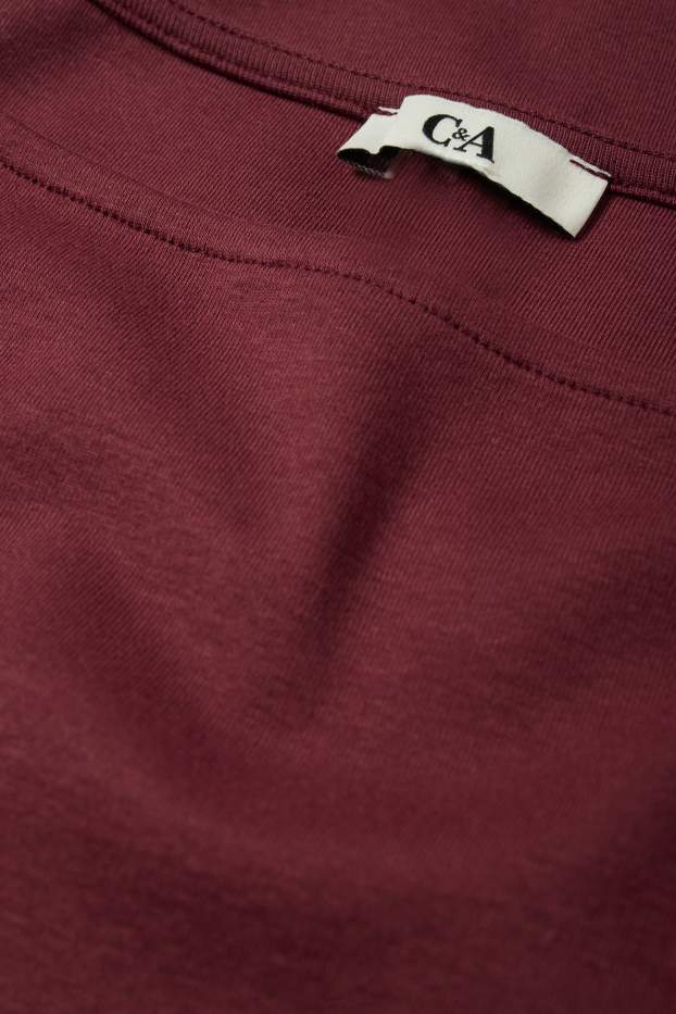 Damen - Langarmshirt - Slim Fit - bordeaux