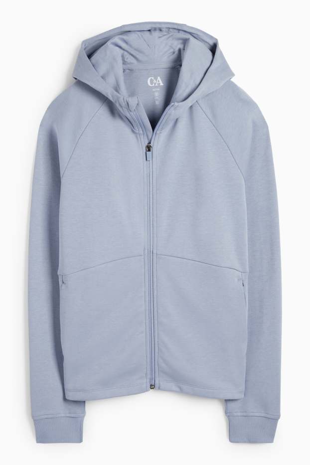 Damen - Funktions-Jacke mit Kapuze - hellblau