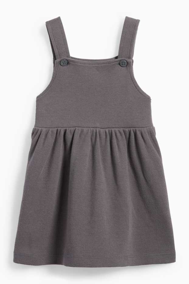Baby Mädchen - Baby-Outfit - 2 teilig - dunkelgrau