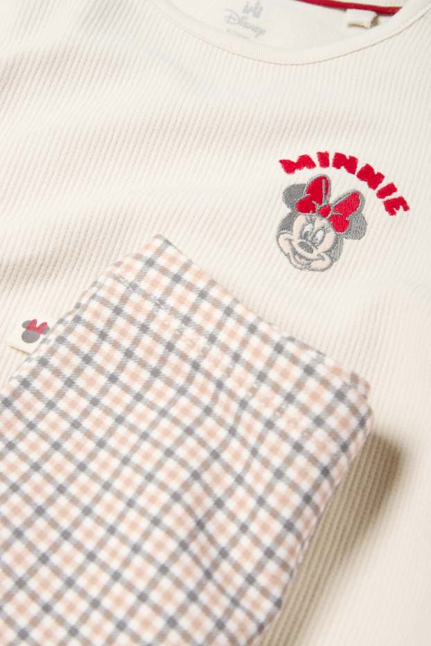 Baby Girls - Minnie Mouse - baby outfit - 2 piece - light beige