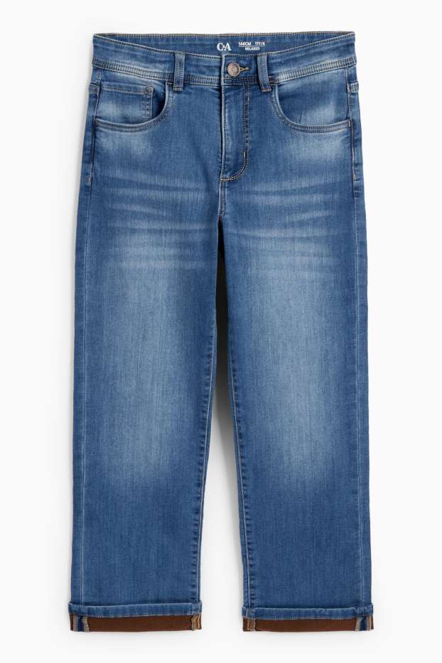 Kinderen: jongens - Relaxed jeans - thermojeans - jeansblauw