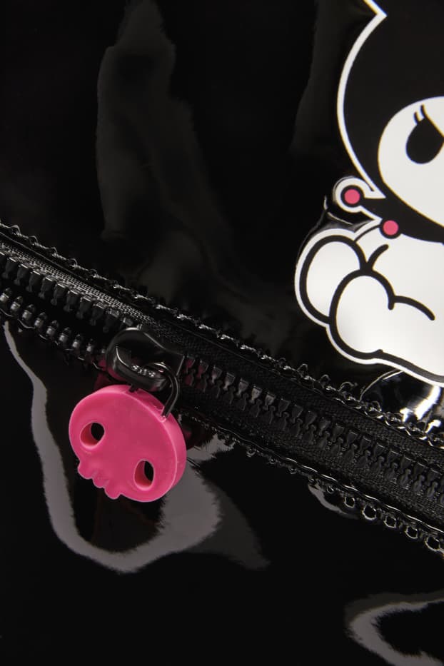 Kinder Mädchen - Kuromi - Lack-Rucksack - schwarz