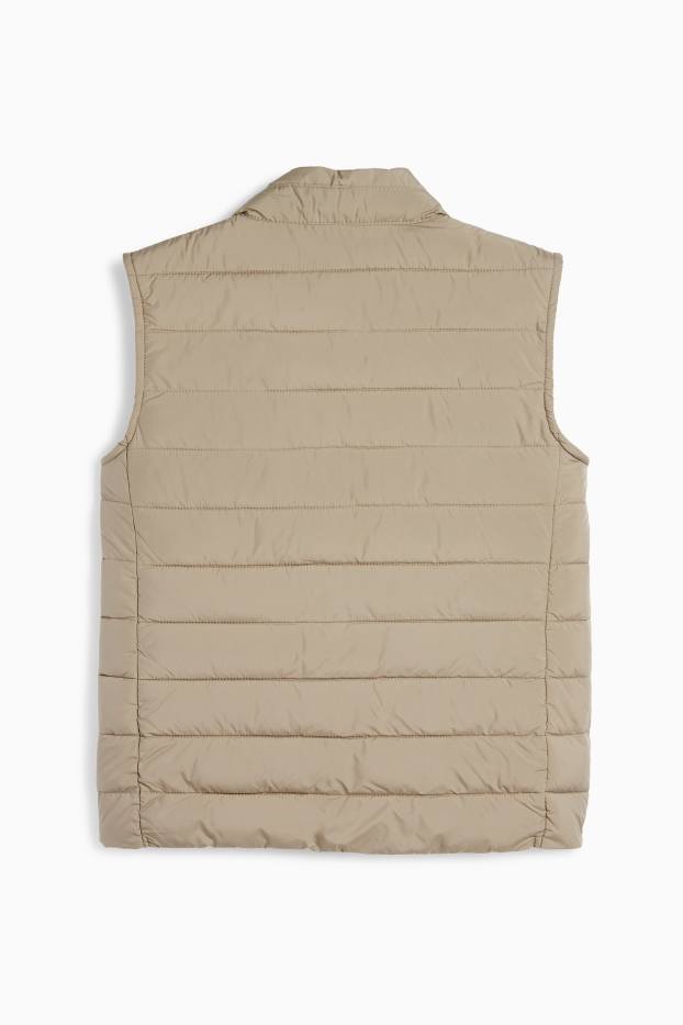 Women - Quilted gilet - light green