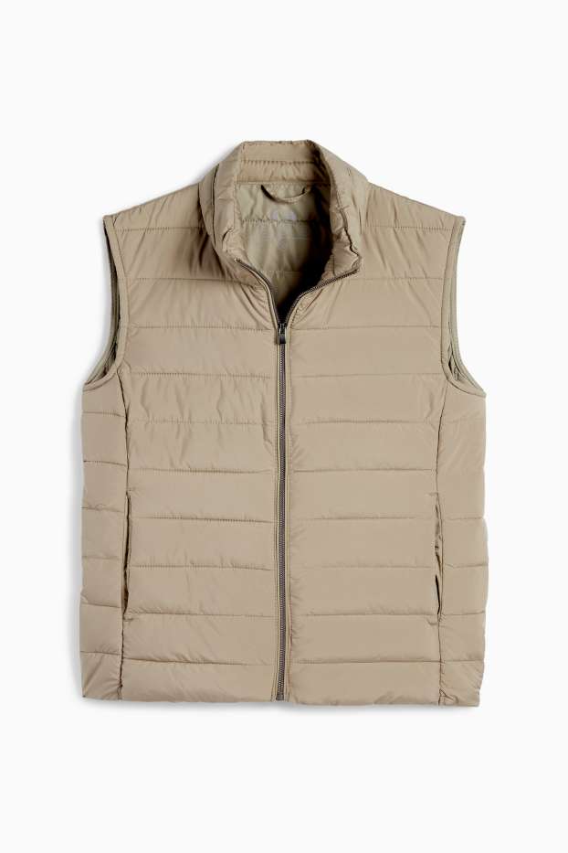Women - Quilted gilet - light green