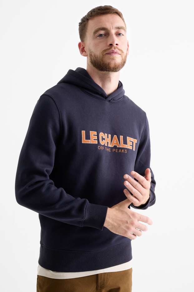 Hommes - Sweat à capuche - bleu foncé