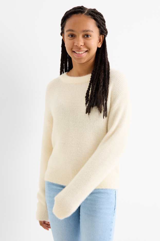 Bambine - Maglione - bianco crema