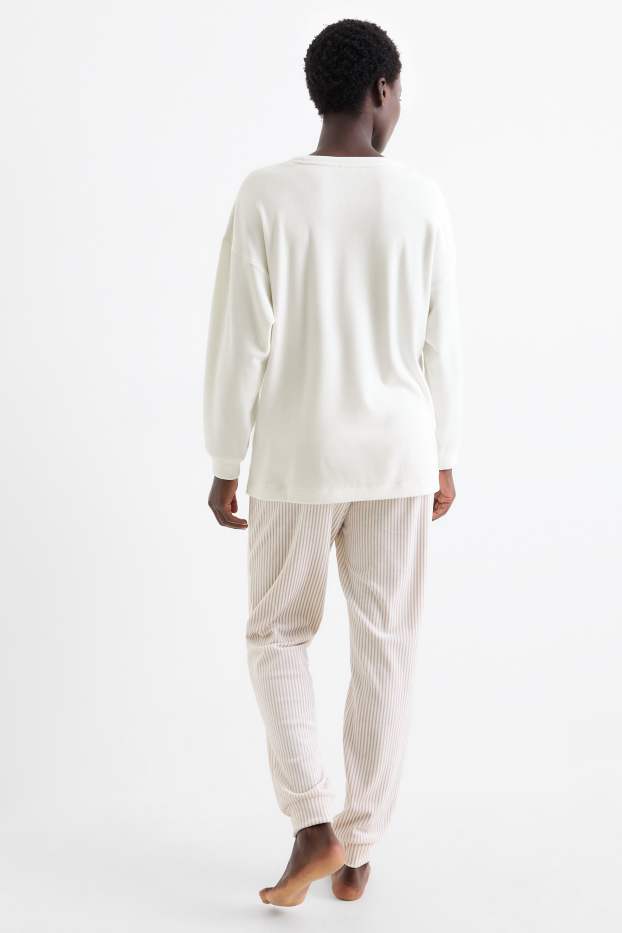Dames - Winterpyjama - wit