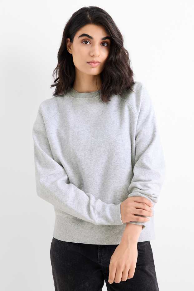 Dames - Sweatshirt - licht grijs-mix