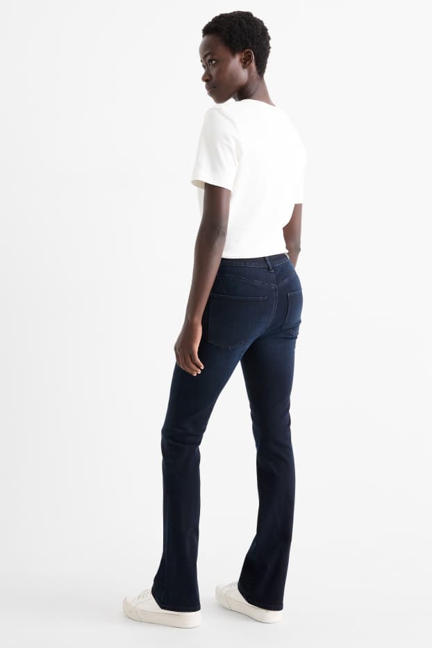 Femmes - Jean bootcut - mid waist - jean galbant - LYCRA® - jean bleu foncé