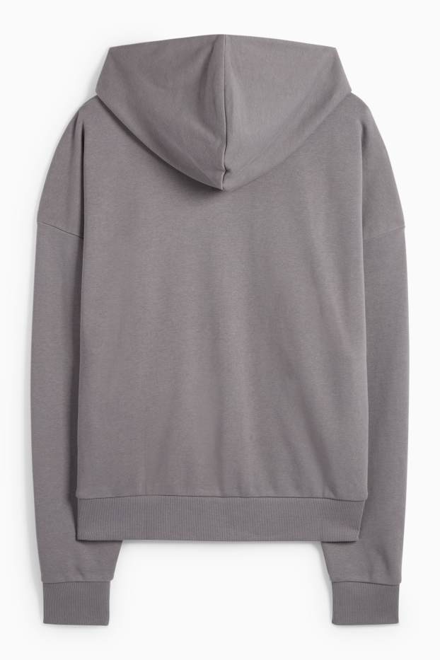 Heren - Sweatvest met capuchon - grijs