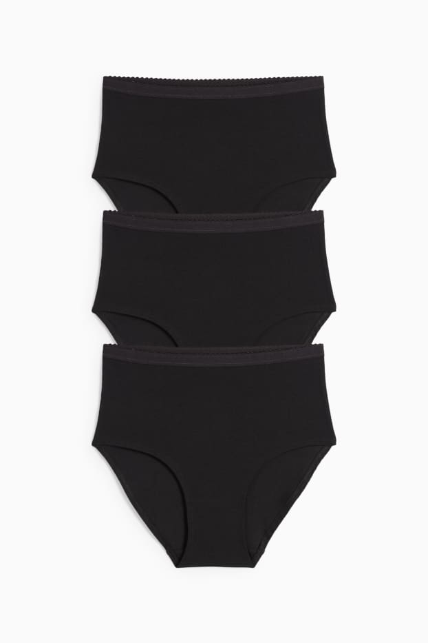 Damen - Multipack 3er - Slip - schwarz