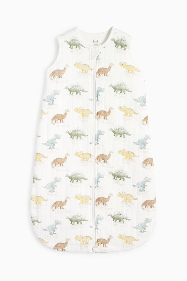 Unisex - Dinosaur - baby sleeping bag - 6-18 months - cremewhite