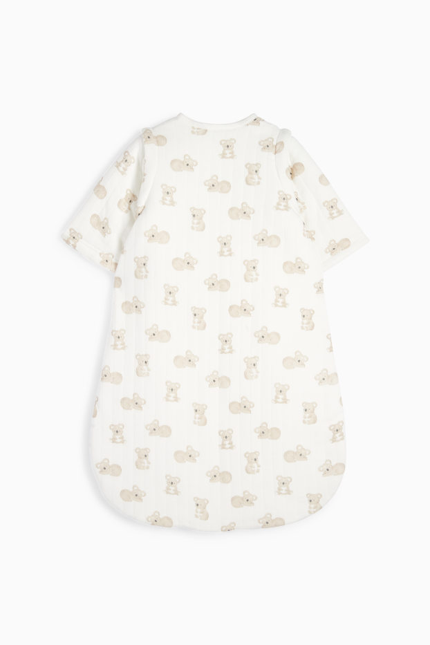 Baby Jungen - Koala - Baby-Schlafsack - 0-6 Monate - cremeweiß