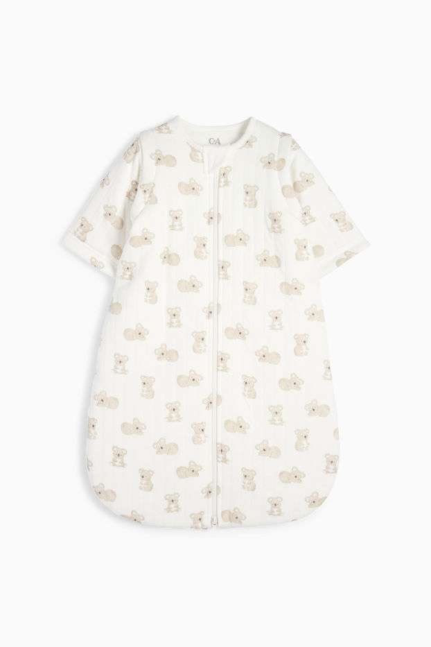 Baby Jungen - Koala - Baby-Schlafsack - 0-6 Monate - cremeweiß