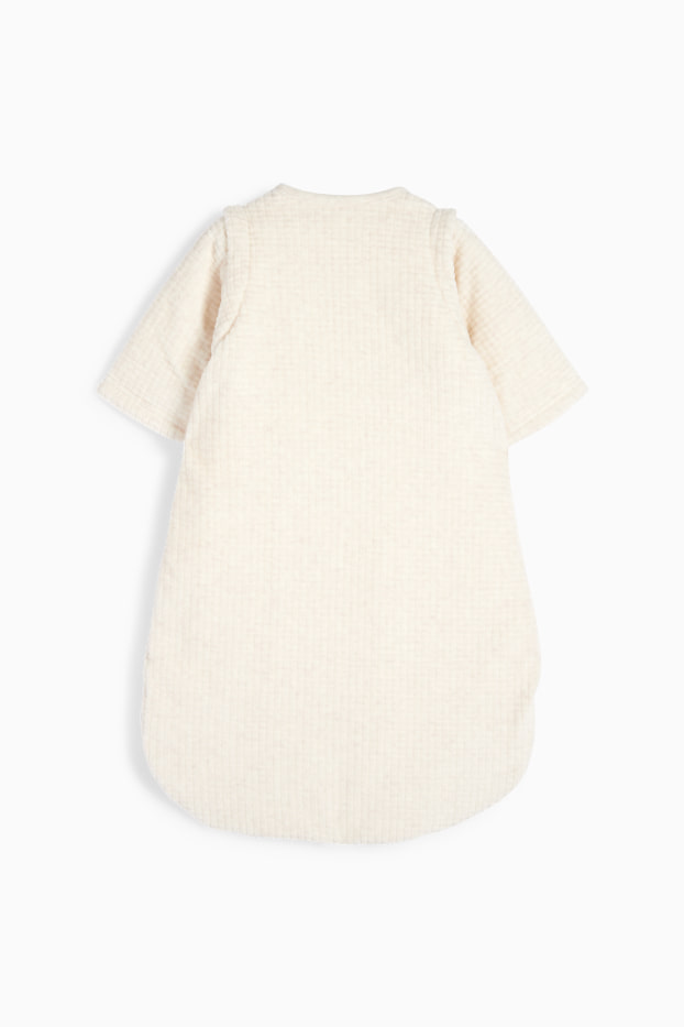 Unisex - Osito - saco de dormir para bebé - 0-6 meses - con textura - beige claro