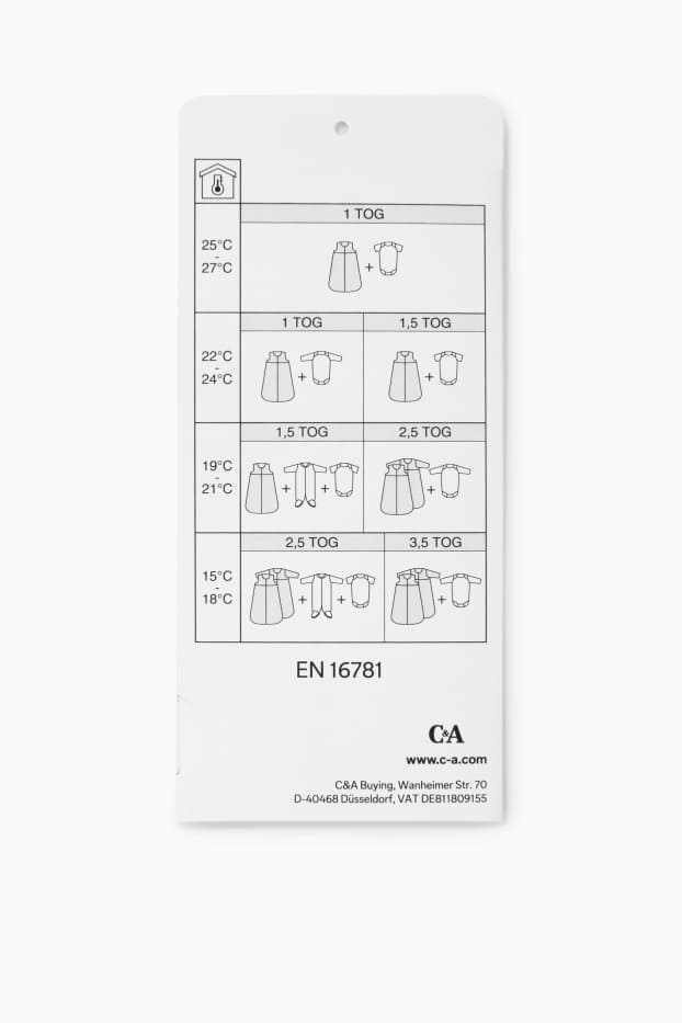 Unisex - Multipack 2 buc. - sac de dormit bebeluși - 6-18 luni - alb-crem