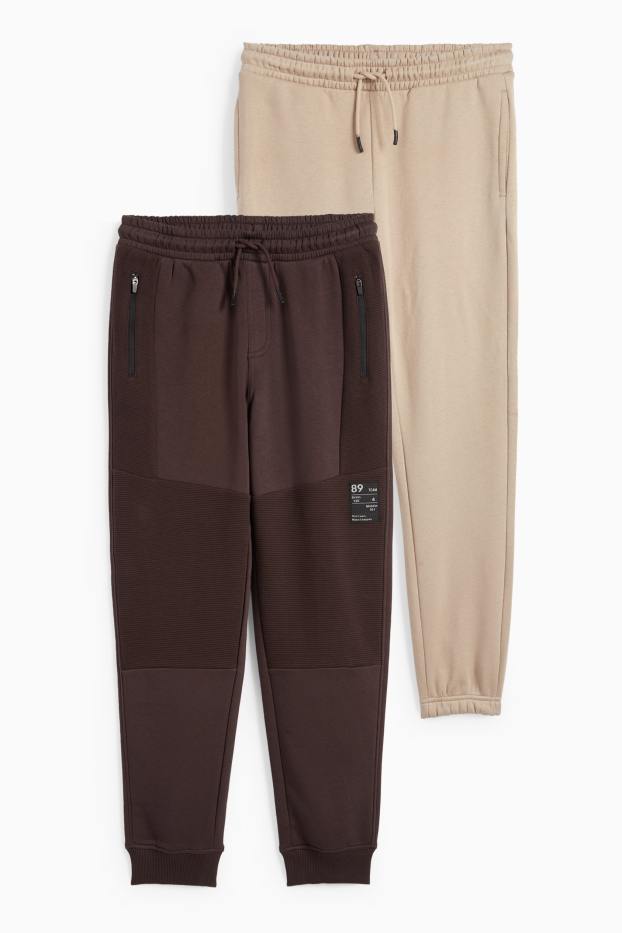 Nen - Paquet de 2 - pantalons de xandall - marró fosc