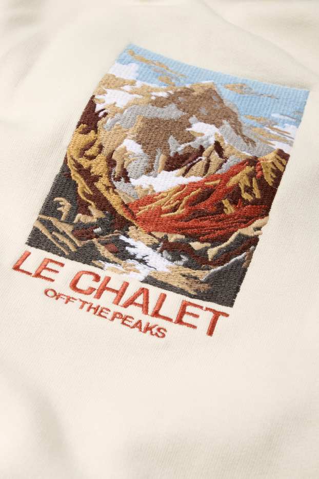 Uomo - Felpa con cappuccio - beige chiaro