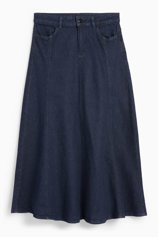 Women - Denim skirt - denim-dark blue