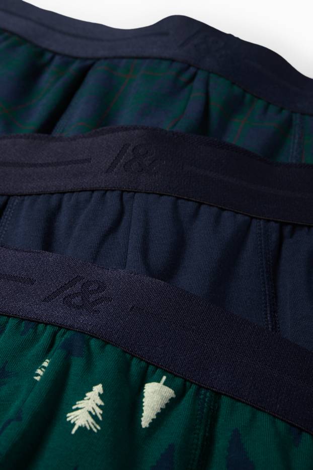 Herren - Multipack 3er - Trunks - dunkelgrün