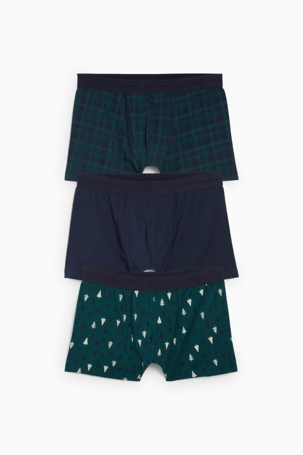 Herren - Multipack 3er - Trunks - dunkelgrün