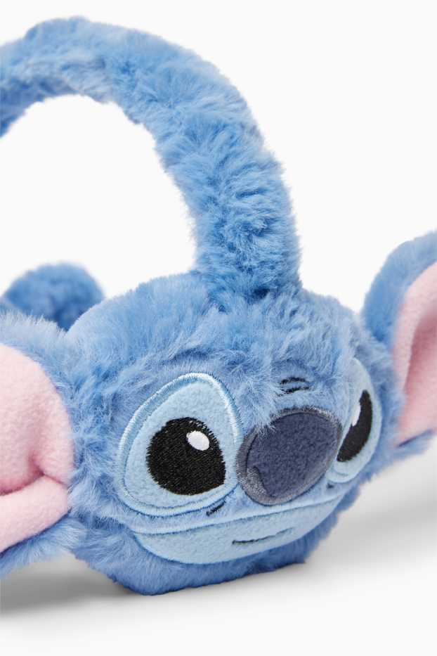 Niñas - Lilo & Stitch - orejeras de pelo sintético - azul