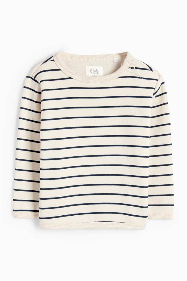 Miminka - chlapci - Motiv medvídka - outfit pro miminka - s plyšovou výplní - 3dílný - modrá/béžová