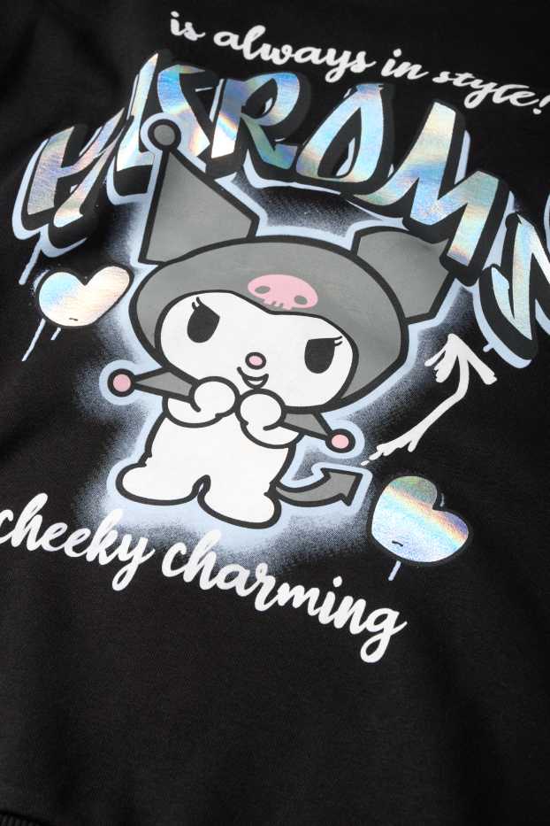 Niñas - Kuromi - sudadera con capucha - negro