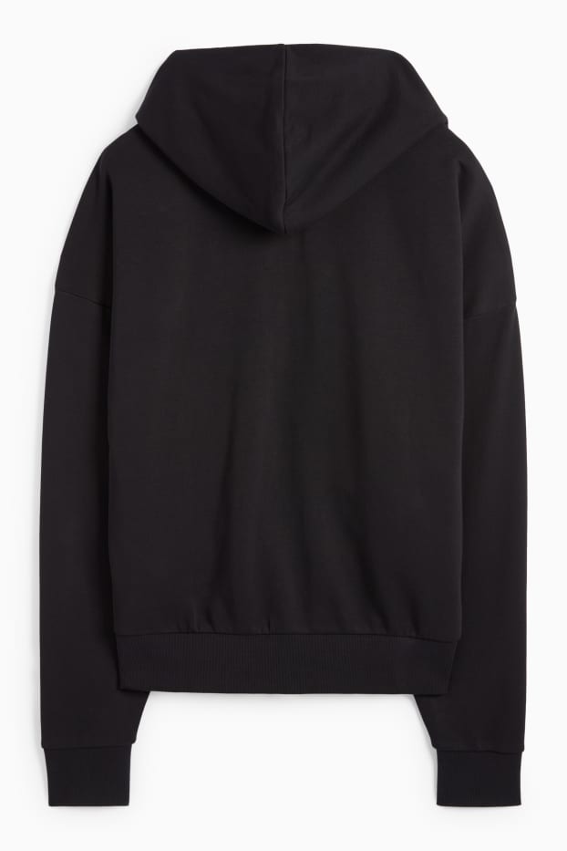 Hombre - Sudadera con cremallera y capucha - negro