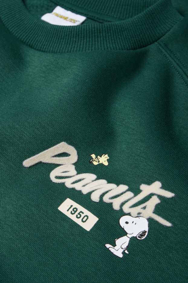 Femei - Bluză de molton - Peanuts - verde închis
