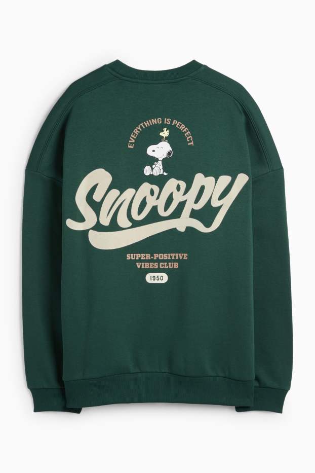 Femei - Bluză de molton - Peanuts - verde închis