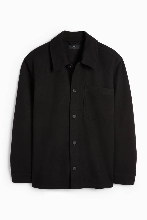 Herren - Hemd - Relaxed Fit - Kent - schwarz
