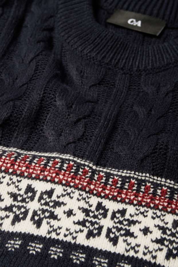 Men - Christmas jumper - dark blue