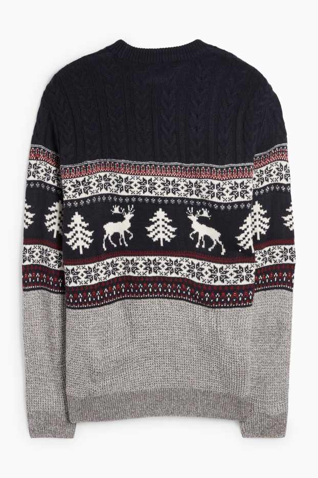 Men - Christmas jumper - dark blue