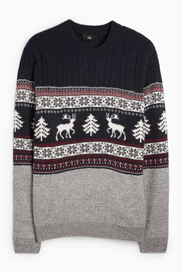 Men - Christmas jumper - dark blue