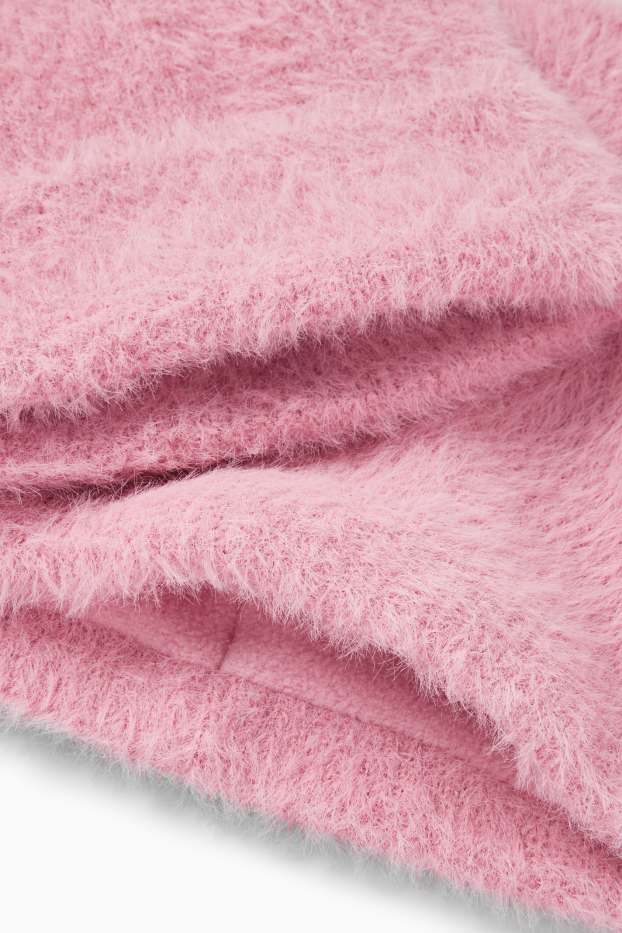 Niñas - Conjunto - gorro y bufanda tubular - 2 prendas - rosa
