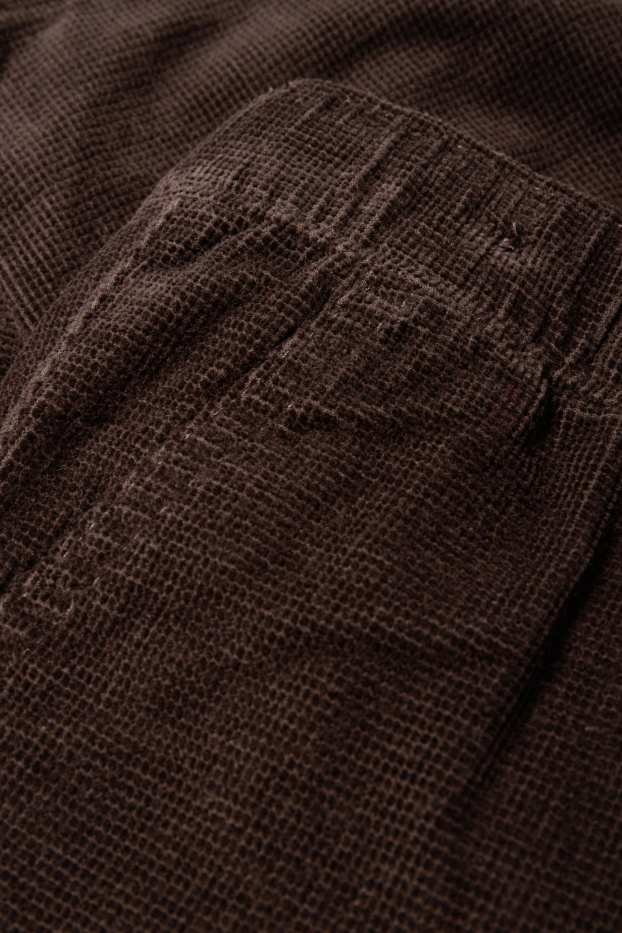 Children Boys - Thermal corduroy trousers - dark brown