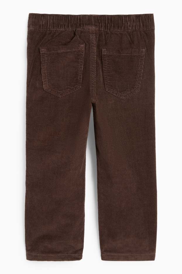 Children Boys - Thermal corduroy trousers - dark brown