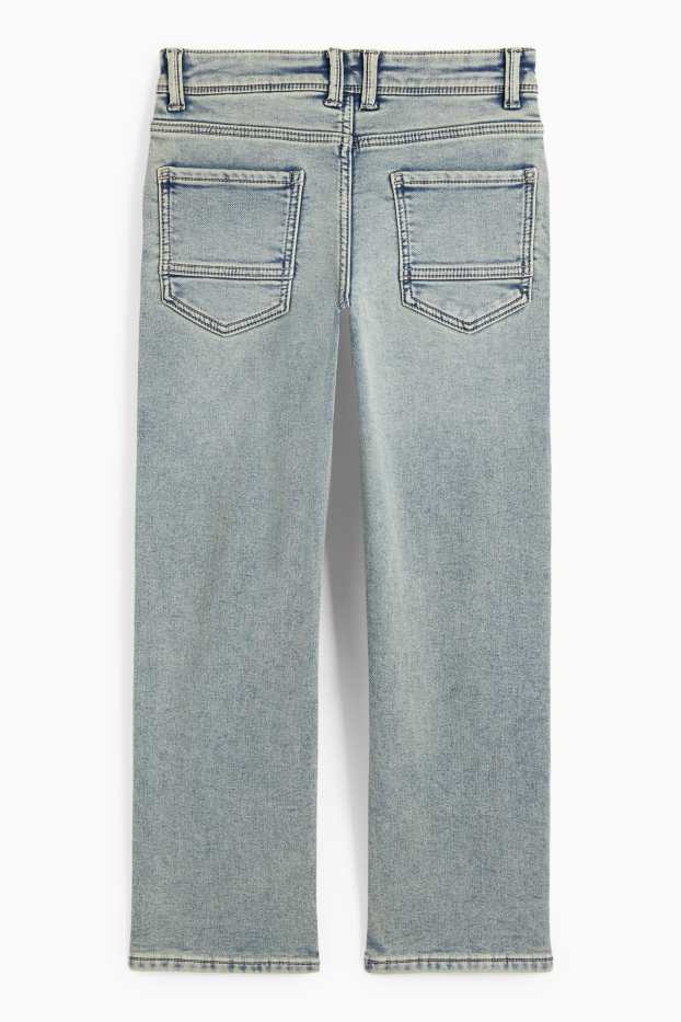 Kinder Buben - Straight Jeans - Thermojeans - extra-schmaler Bund - helljeansblau