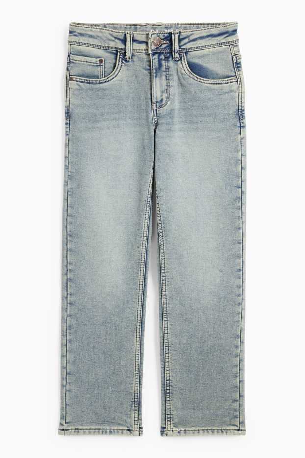 Copii - Băieți - Straight jeans - jeans termoizolanți - betelie extra îngustă - denim-albastru deschis